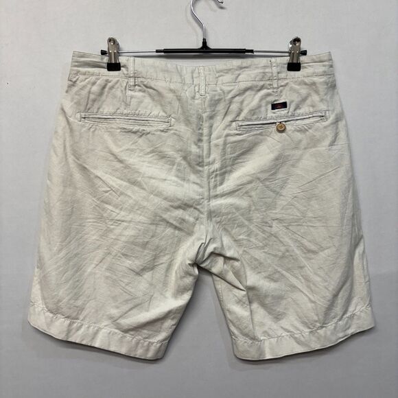Faherty Men Flat Front Chino Shorts Size 33 Linen Blend D031 -18 - Picture 15 of 16
